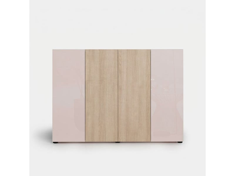  Meuble à chaussures gain de place 4 portes avec 10 étagères lady - beige  - Conforama D