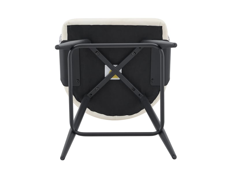  Lot de 2 tabourets de bar avec dossier ergonomique et repose-pieds, en pu et métal, blanc  - Conforama E