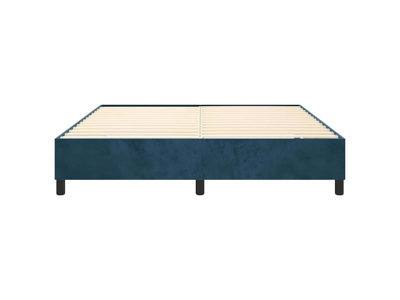  Lit double- lit adulte -  cadre de lit à lattes bleu foncé 200x200 cm velours  - Conforama D
