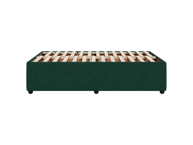  Lit double- lit adulte -  cadre de lit sans matelas vert foncé 120x190 cm velours  - Conforama D