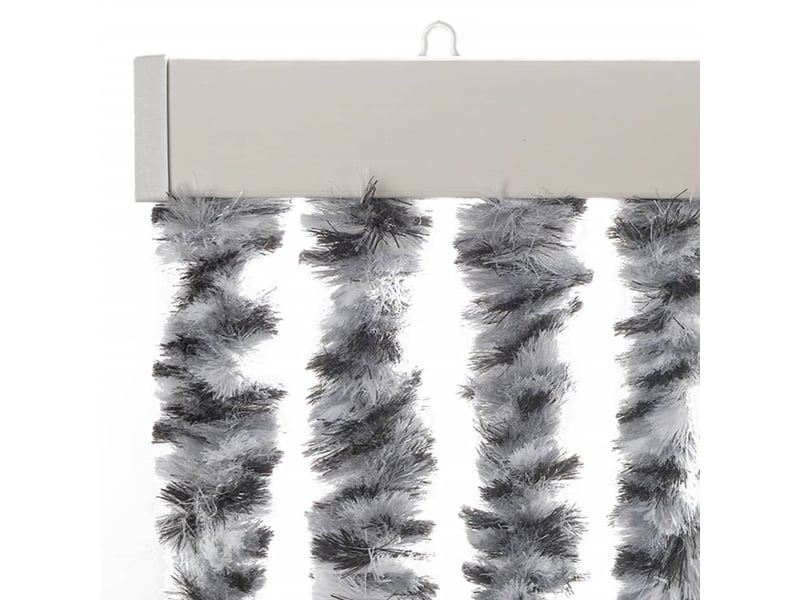  Rideau anti-mouches, moustiquaire gris et noir et blanc 118x220 cm chenille cf43555  - Conforama D