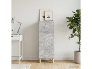 Buffet - bahut - meuble de rangement gris béton 33 x 34,5 x 90 cm bois d'ingénierie