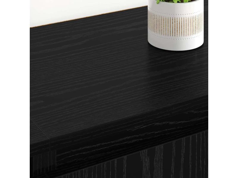  Buffet - bahut - meuble de rangements 2 pc chêne noir 60 x 35 x 70 cm bois d'ingénierie  - Conforama D