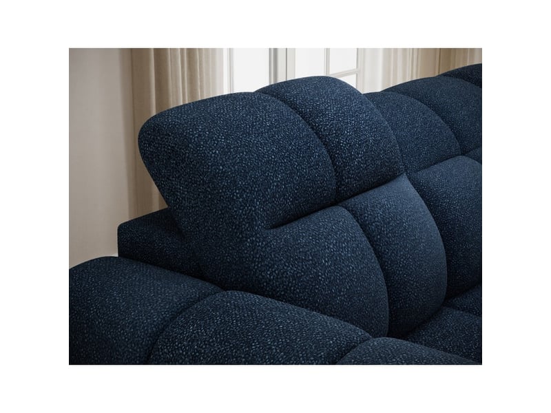  Canapé d'angle électrique fanoti 3 places bleu foncé – angle droit  - Conforama D