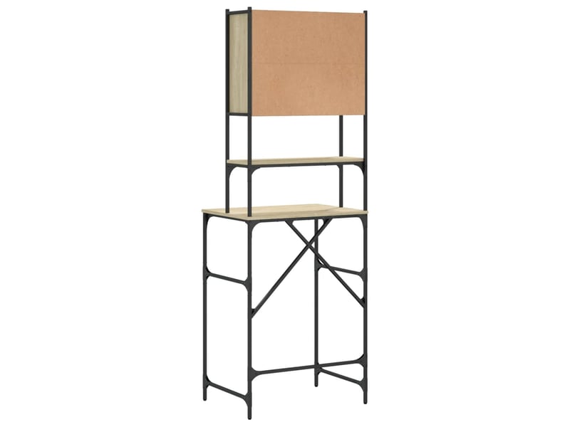  Armoire de machine à laver industrielle gain de place 68 x 48,5 x 194 cm en bois d'ingénierie chêne sonoma 02_0049394  - Conforama E