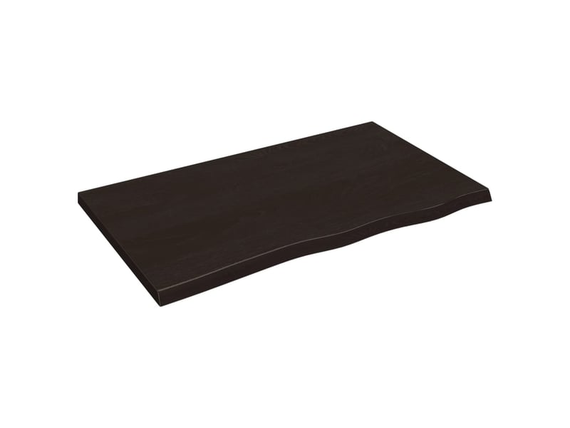  Comptoir de salle de bain, plan de travail marron foncé bois massif traité cf65868  - Conforama A