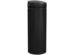Poubelle automatique 50 l avec capteur en acier noir 30,5x30,5x85 cm