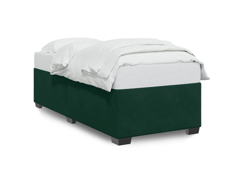  Lit simple- lit adulte -  cadre de lit sans matelas vert foncé 100x200 cm velours  - Conforama A
