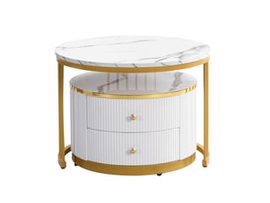 Table basse coloris blanc WISHDOR