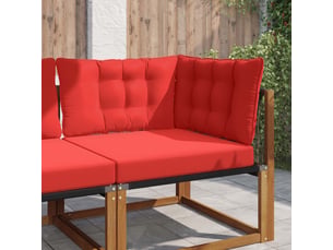 Coussin de canapé d'extérieur, coussin de chaise polyester rouge 68,5 x 68,5 cm cf54153