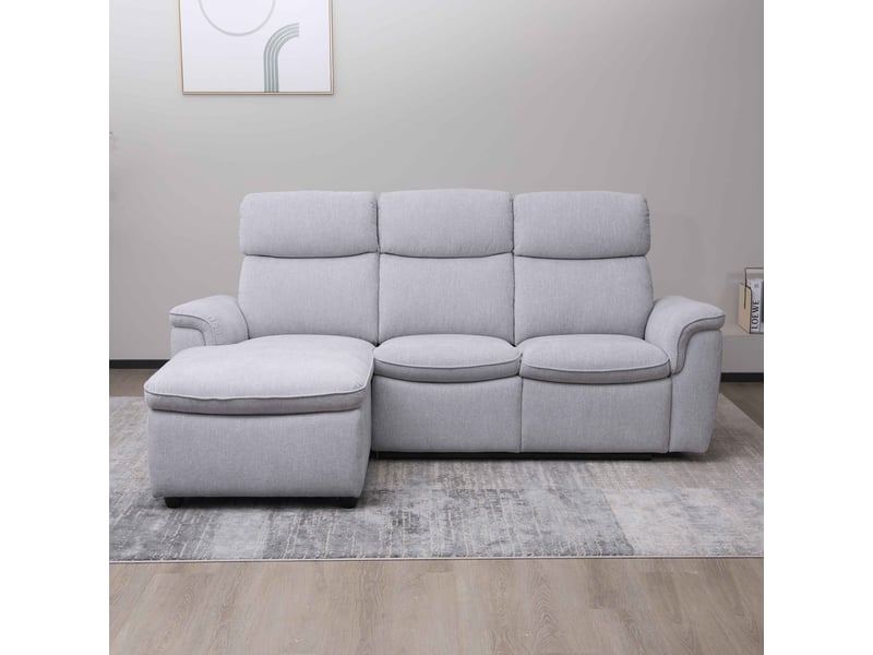 Canapé d'angle gris relax électrique 3 p  - Conforama X