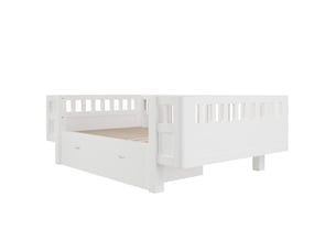 Lit avec rangement 90x200 cm SEYAKANY coloris blanc