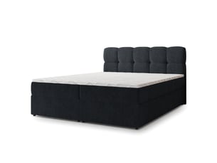 Lit avec rangement 140x200 cm <strong>MASSENO</strong> <strong></strong> coloris noir