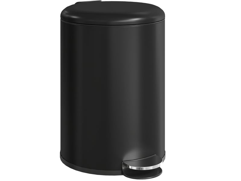  Poubelle de cuisine 20 l 36 x 30 x 44 cm noire en métal, pédale et seau amovible  - Conforama A