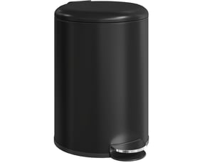Poubelle de cuisine 20 l 36 x 30 x 44 cm noire en métal, pédale et seau amovible