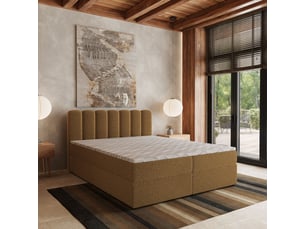Lit avec rangement 180x200 cm <strong>MASSENO</strong> <strong></strong> coloris bois clair