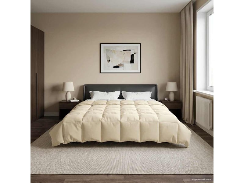  Duvet - couette complet toute l'année 220 x 240 cm 4 saisons crème  - Conforama B