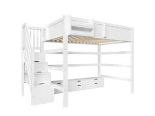 Lit mezzanine 140x200 cm   IKSETERA TRADING LTD coloris blanc