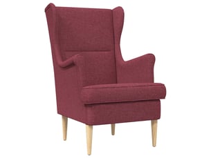 Fauteuil relax manuel VIDAXL Tissu rouge