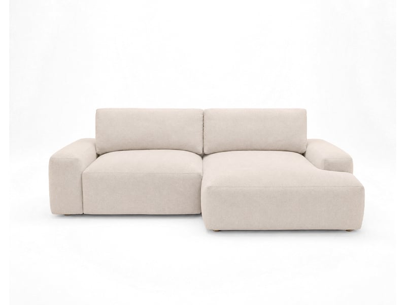  Tama - canapé d'angle droit 4 places convertible avec coffre en tissu - best mobilier - gris TAMA - Conforama C
