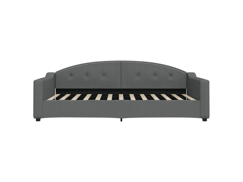  Lit simple- lit adulte -  lit de repos gris foncé 100x200 cm tissu  - Conforama B