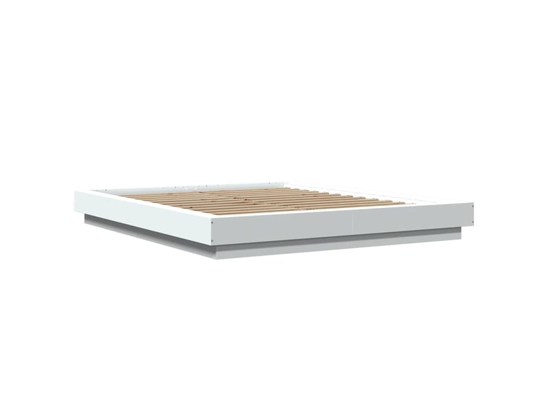  Lit double- lit adulte -  cadre de lit sans matelas blanc 150x200 cm  - Conforama B
