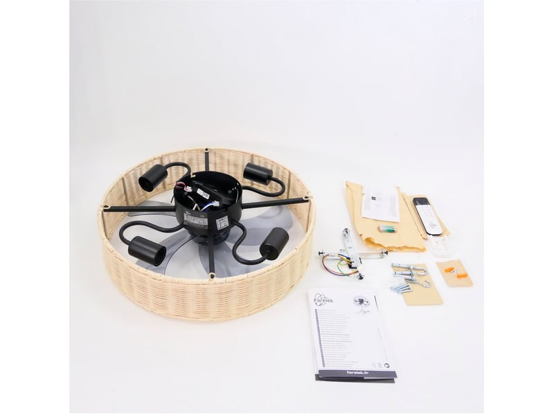  Ventilateur de plafond avec éclairage ø 40 cm 112458 - Conforama E