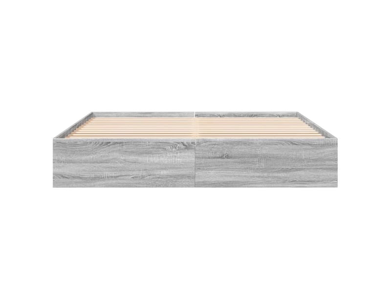  Lit double- lit adulte -  cadre de lit sans matelas sonoma gris 200x200 cm  - Conforama C