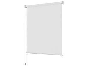 Store enrouleur, store roulant d'extérieur 205 (l) x 140 (h) cm blanc cf47374