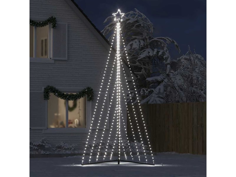  Sapin de noël, arbre de noël à led 570 led blanc froid 399 cm  - Conforama C