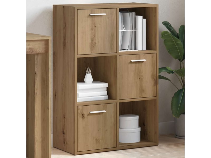  Bibliothèque, étagère de rangement chêne artisanal 60,5x30x90 cm bois d'ingénierie  - Conforama C