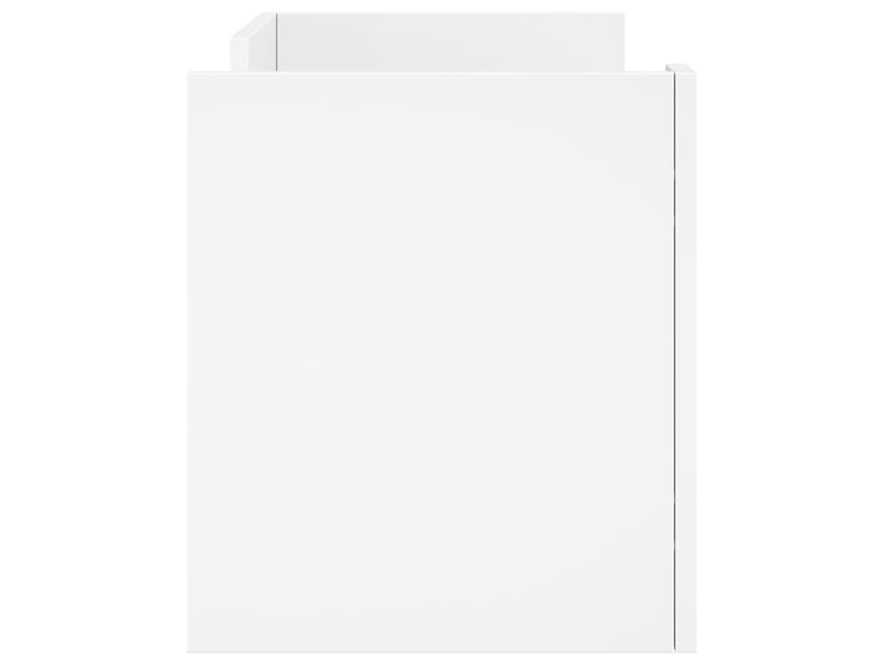  Meuble tv - banc tv - meuble de rangement blanc 80x35x40 cm bois d’ingénierie  - Conforama E