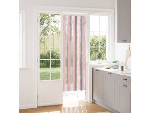 Rideau anti-insectes, moustiquaire en chenille gris argent et rose cf43430