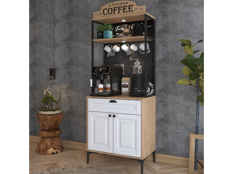  Armoire multifonction je157 - 100% melamine - noyer - 70 x 186,4 x 40 cm 893RAN4968 - Conforama C