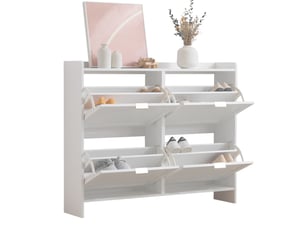 Meuble à chaussures 16 paire(s)  <strong>OKWISH</strong>  <strong></strong> coloris blanc