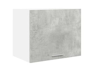 Meuble de rangement, armoire suspendue gris béton et blanc 50x31x40cm