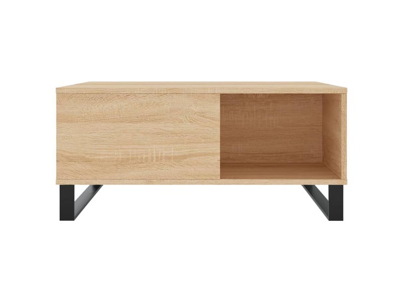  Table basse - table de salon - table à thé chêne sonoma 80x80x36,5 cm bois d'ingénierie  - Conforama D