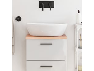 Comptoir de salle de bain, plan de travail marron clair 40x30x2 cm bois traité cf65822