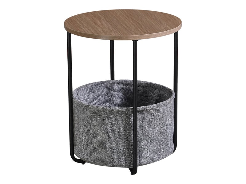  Table d'appoint en bois et métal  40x50 cm avec panier de rangement  - Conforama A