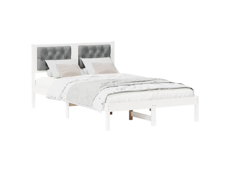  Lit double- lit adulte -  cadre de lit gris clair 120 x 190 cm pin massif  - Conforama B