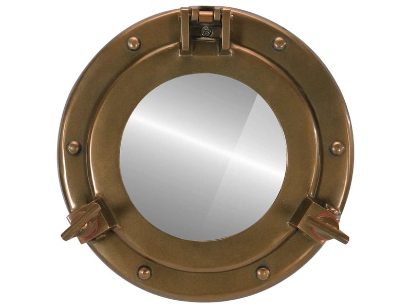  Miroir en forme de porthole mural ø23 cm aluminium et verre cf62793  - Conforama A