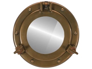 Miroir  à fixer coloris marron <strong></strong>  <strong></strong> - 23 cm x 23 cm