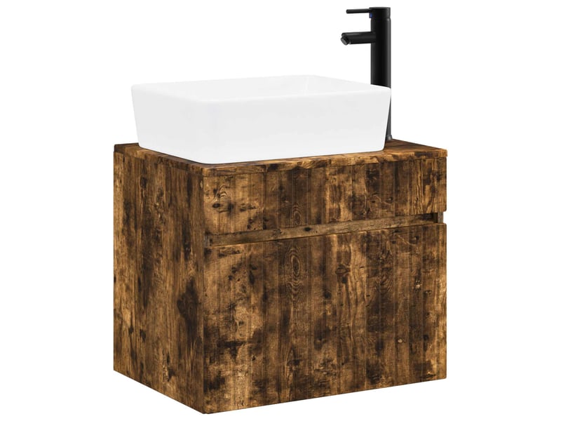  Ensemble de mobilier de salle de bain chêne fumé cf64634  - Conforama A