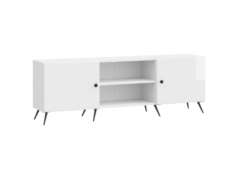  Meuble tv - banc tv - meuble de rangement 150 x 31 x 50 cm blanc brillant bois d'ingénierie  - Conforama A