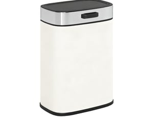 Poubelle 5 l en acier inoxydable beige, à poser ou suspendre, avec couvercle et seau amovible pour petits espaces