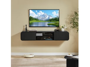 Meuble tv coloris noir 160 cm <strong>DESMIU</strong>  <strong></strong>
