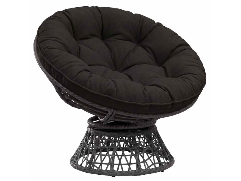  Coussin de chaise suspendue, coussin d'assise vianen 100 % polyester noir cf54285  - Conforama C