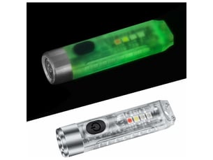 1 led verte transparente forte lumière petite lampe de poche lumière latérale rouge bleu violet lumière charge usb mini porte-clés