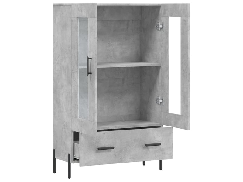  Buffet haut - bahut - meuble de rangement gris béton 69,5x31x115 cm bois d'ingénierie  - Conforama E