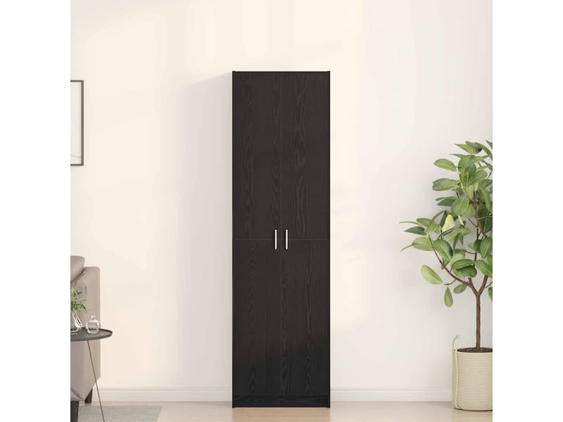  Armoire chambre, armoire de rangement chêne noir 55x25x189 cm bois d'ingénierie  - Conforama B